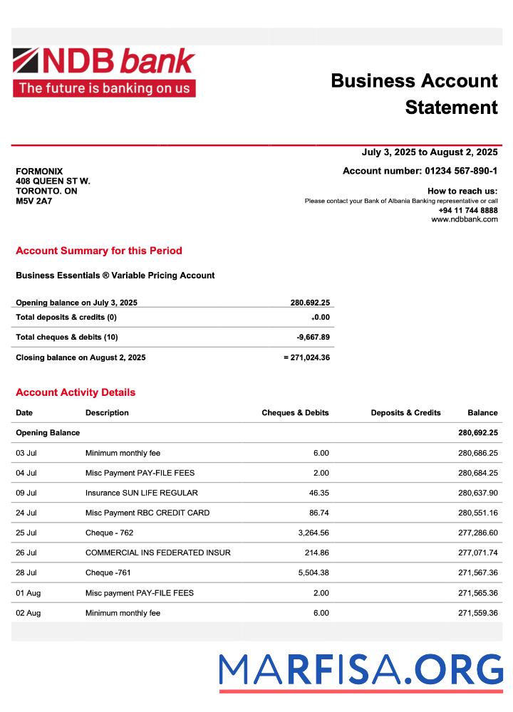 Blank Sierra Leone National Development corporate statement Word and PDF template